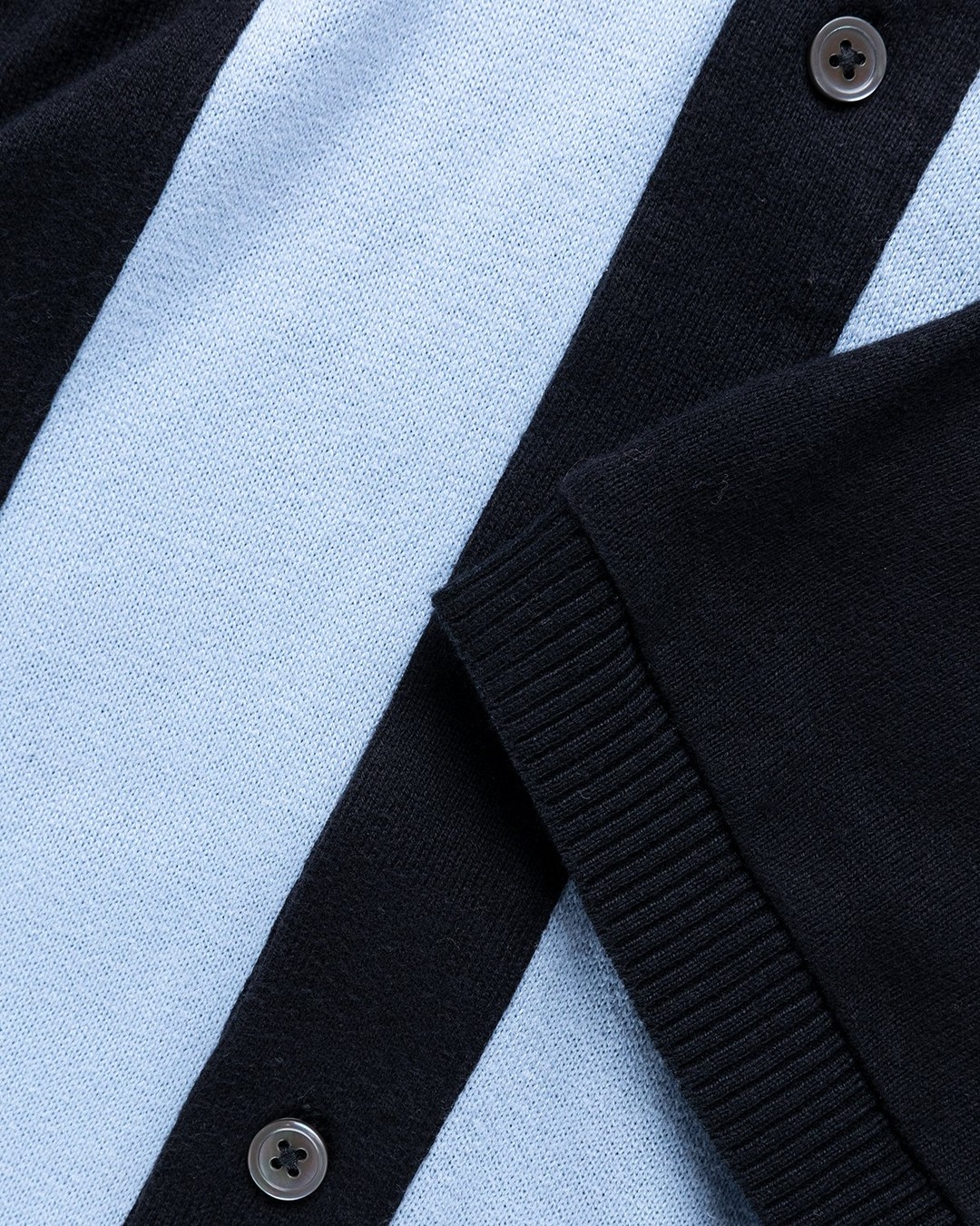 Highsnobiety – Knit Bowling Shirt Blue Black - Shirts - Blue - Image 5