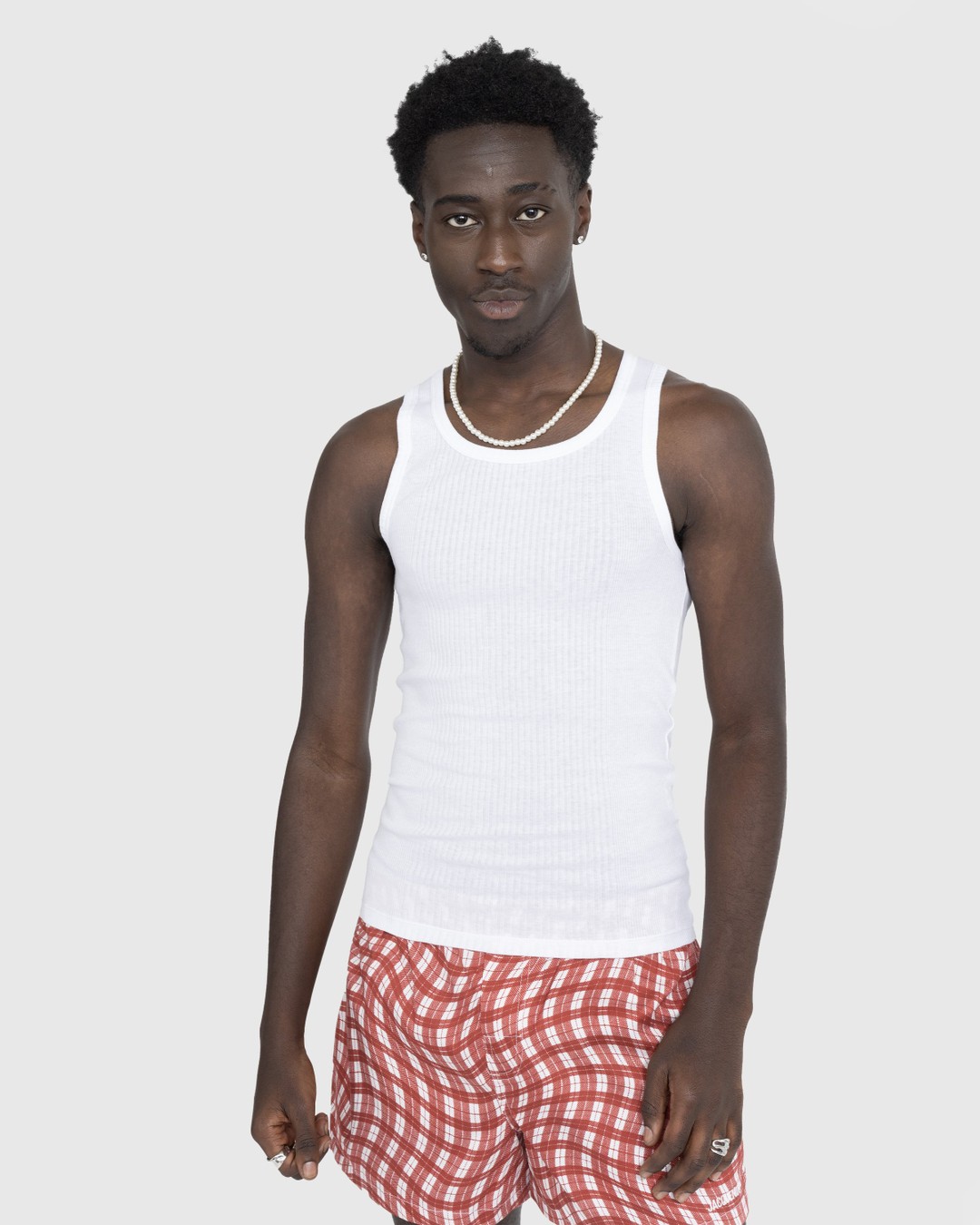 JACQUEMUS – Le Débardeur Caraco White - Men Tops - White - Image 2