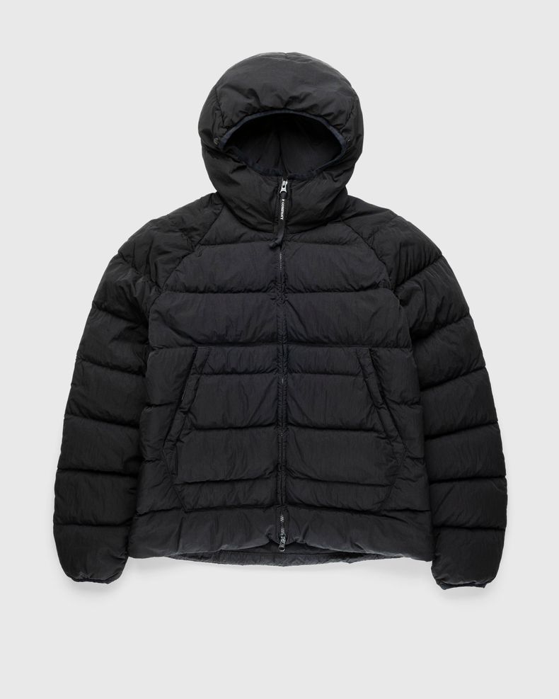 C.P. Company – Eco-Chrome R Hooded Down Goggle Jacket Black