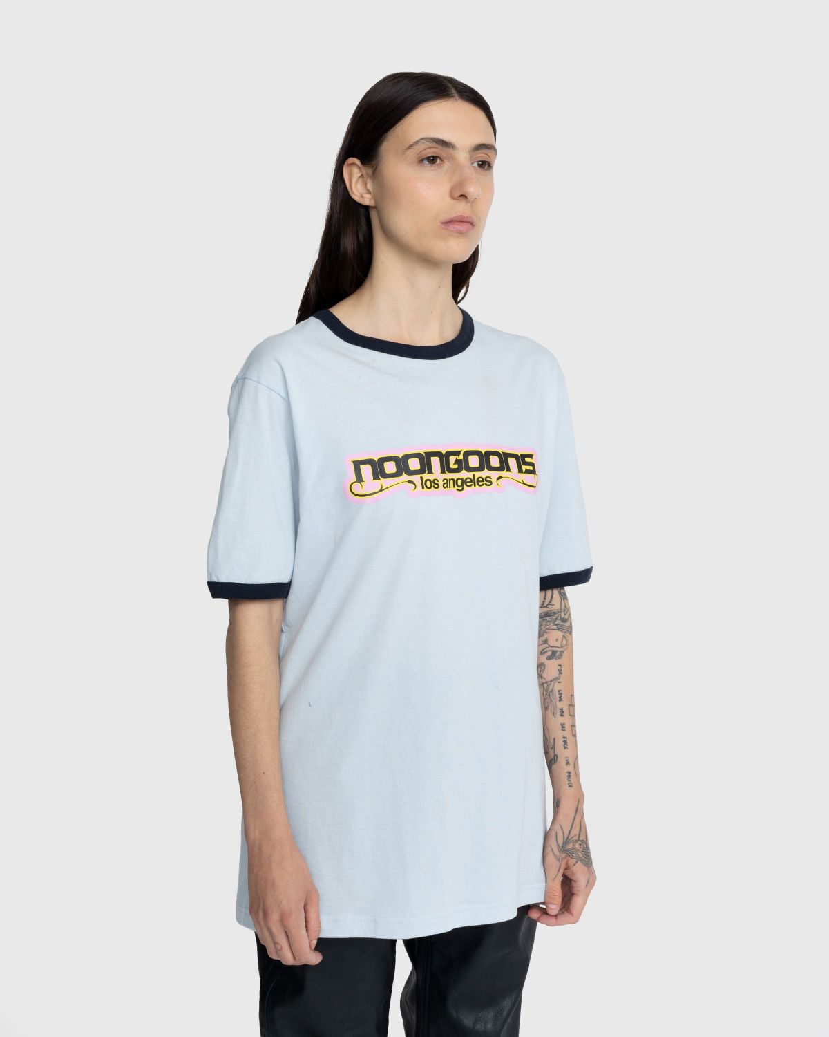 Noon Goons – Be Right Back Ringer T-Shirt Blue - Tops - Blue - Image 4