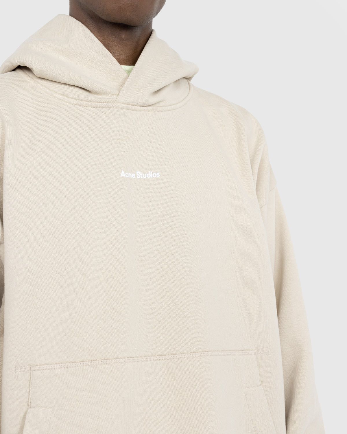 Acne Studios – Organic Cotton Logo Hoodie Champagne Beige - Sweats - Beige - Image 4