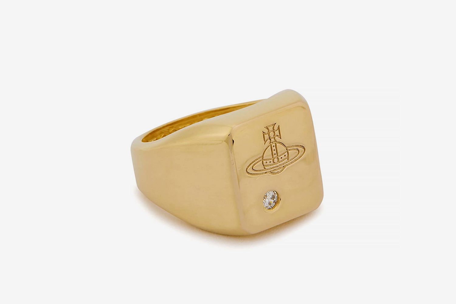 Carlo Engraved Gold-Tone Ring