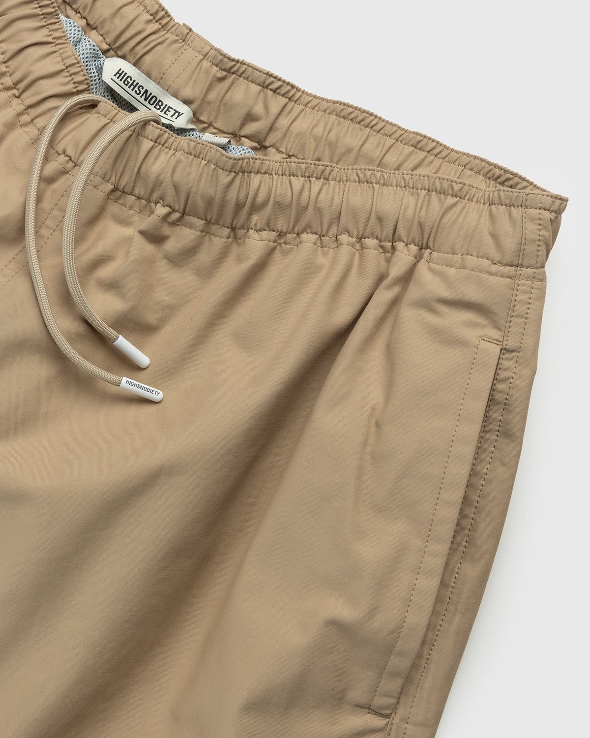 Highsnobiety – Cotton Nylon Water Shorts Beige - Active Shorts - Beige - Image 4