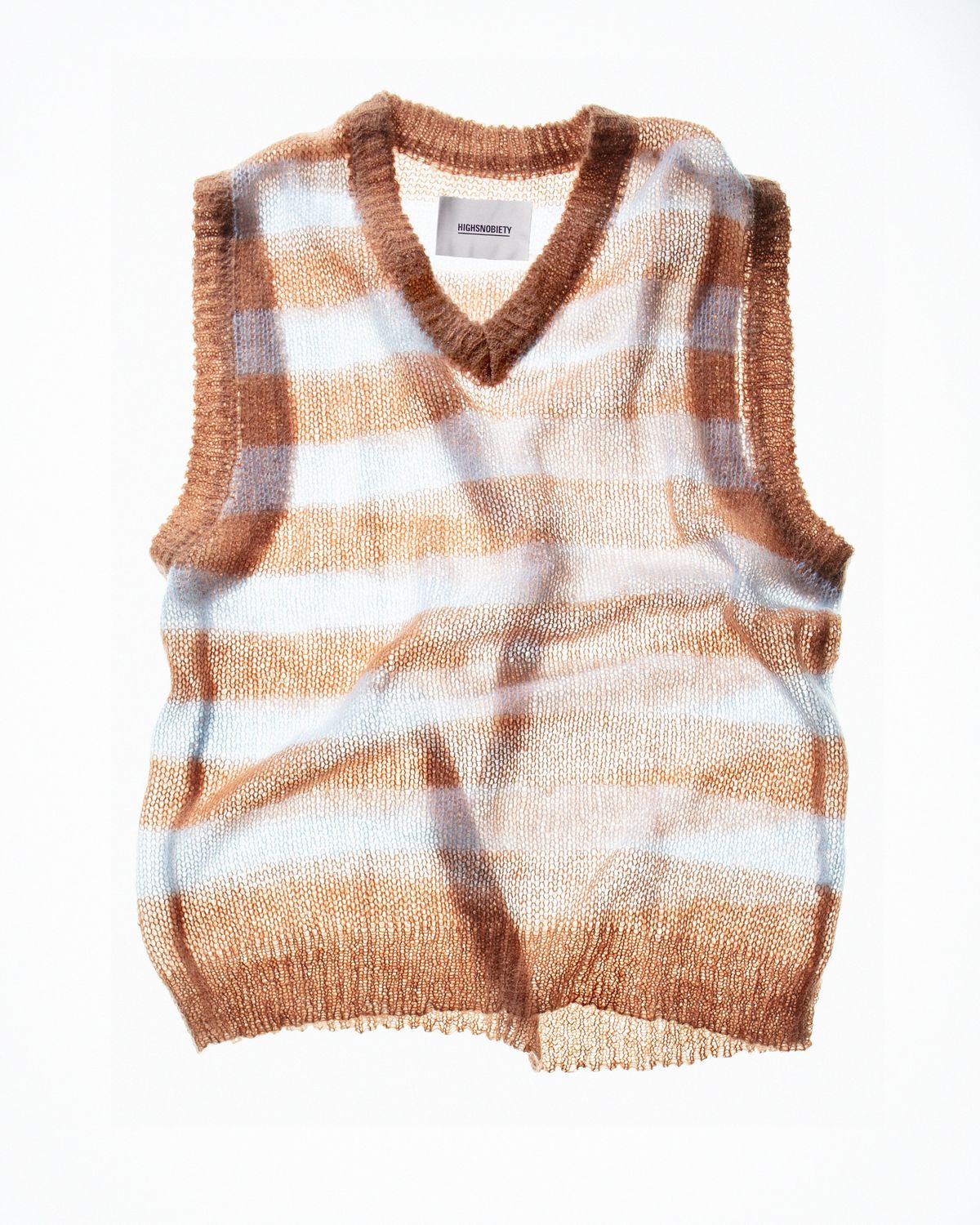 Highsnobiety – Sweater Vest Brown/Light Blue - Knitwear - Multi - Image 9