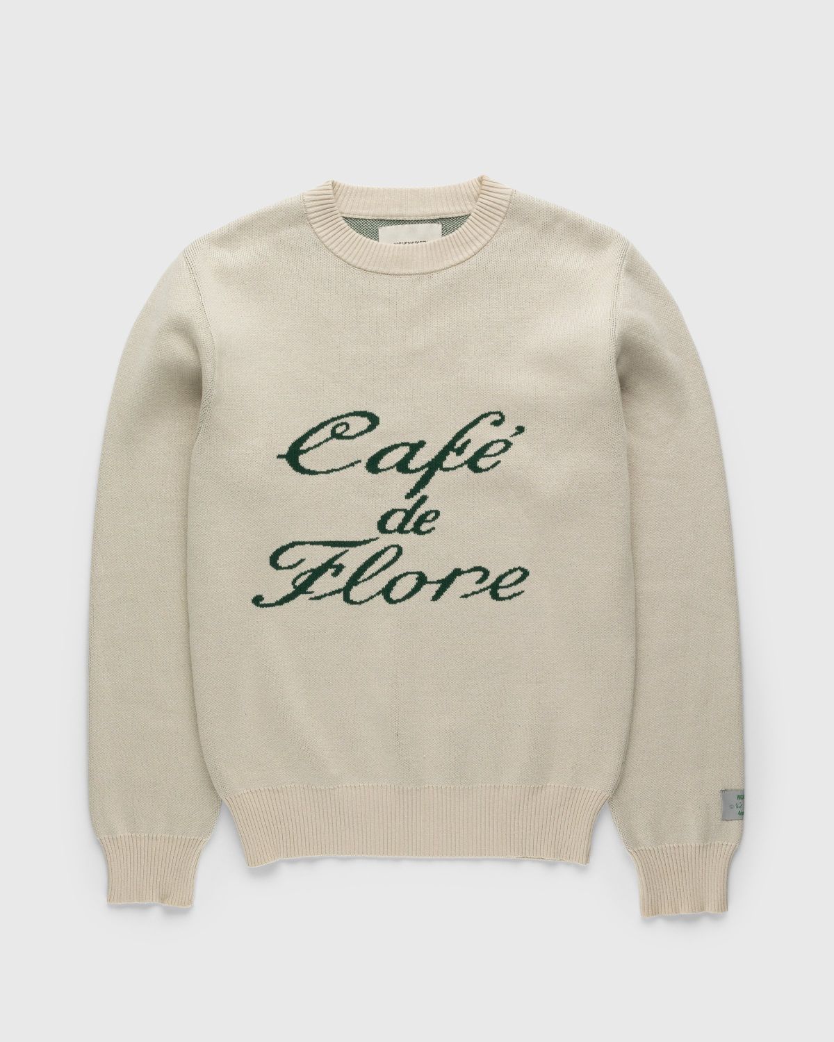 Café de Flore x Highsnobiety – Knitted Jumper - Crewnecks - Beige - Image 1