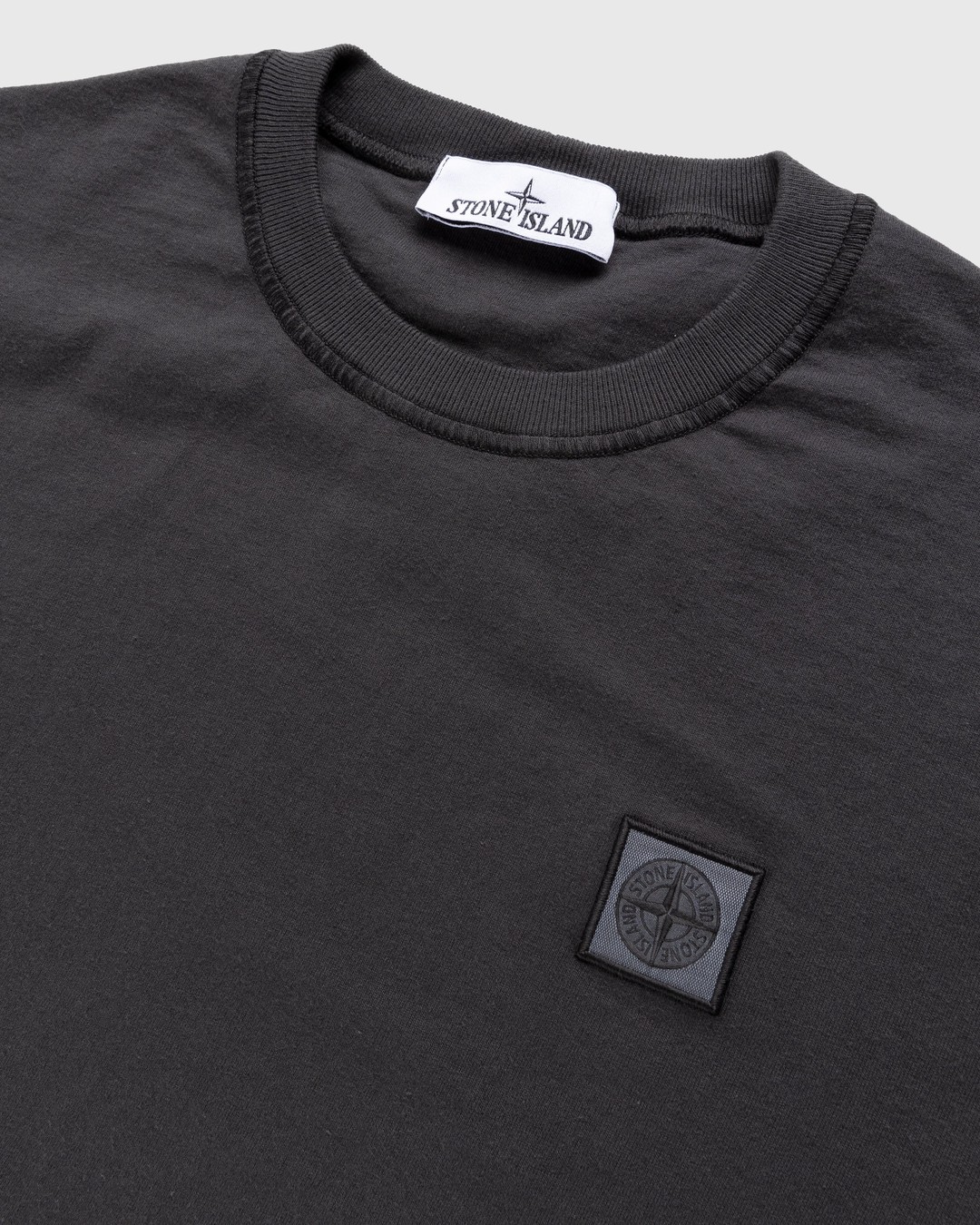 Stone Island – Fissato T-Shirt Charcoal - Tops - Beige - Image 4