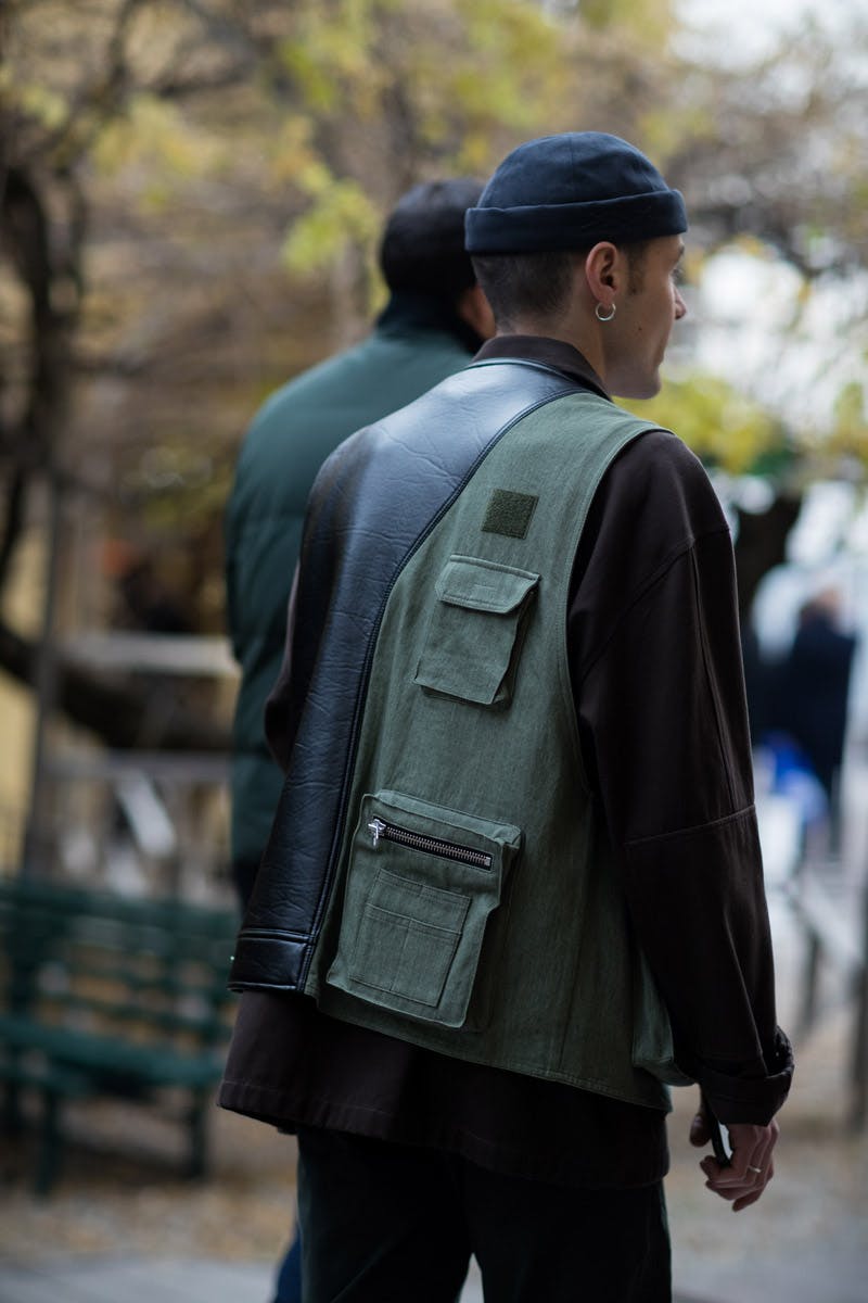 MFW19 PittiUomo StreetStyle EvaAlDesnudo 15 OFF-WHITE c/o Virgil Abloh Supreme The North Face