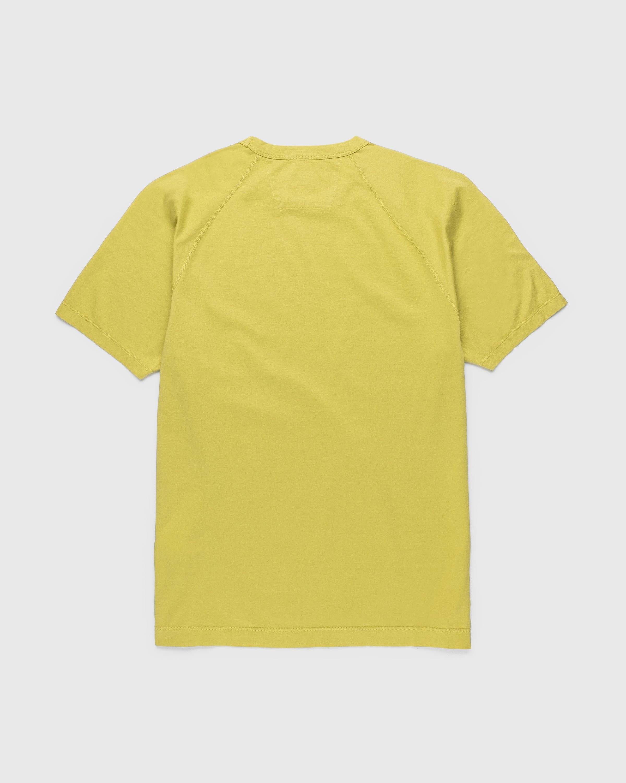 C.P. Company – Mercerized Light Jersey T-Shirt Light Golden Palm - Tops - Green - Image 2