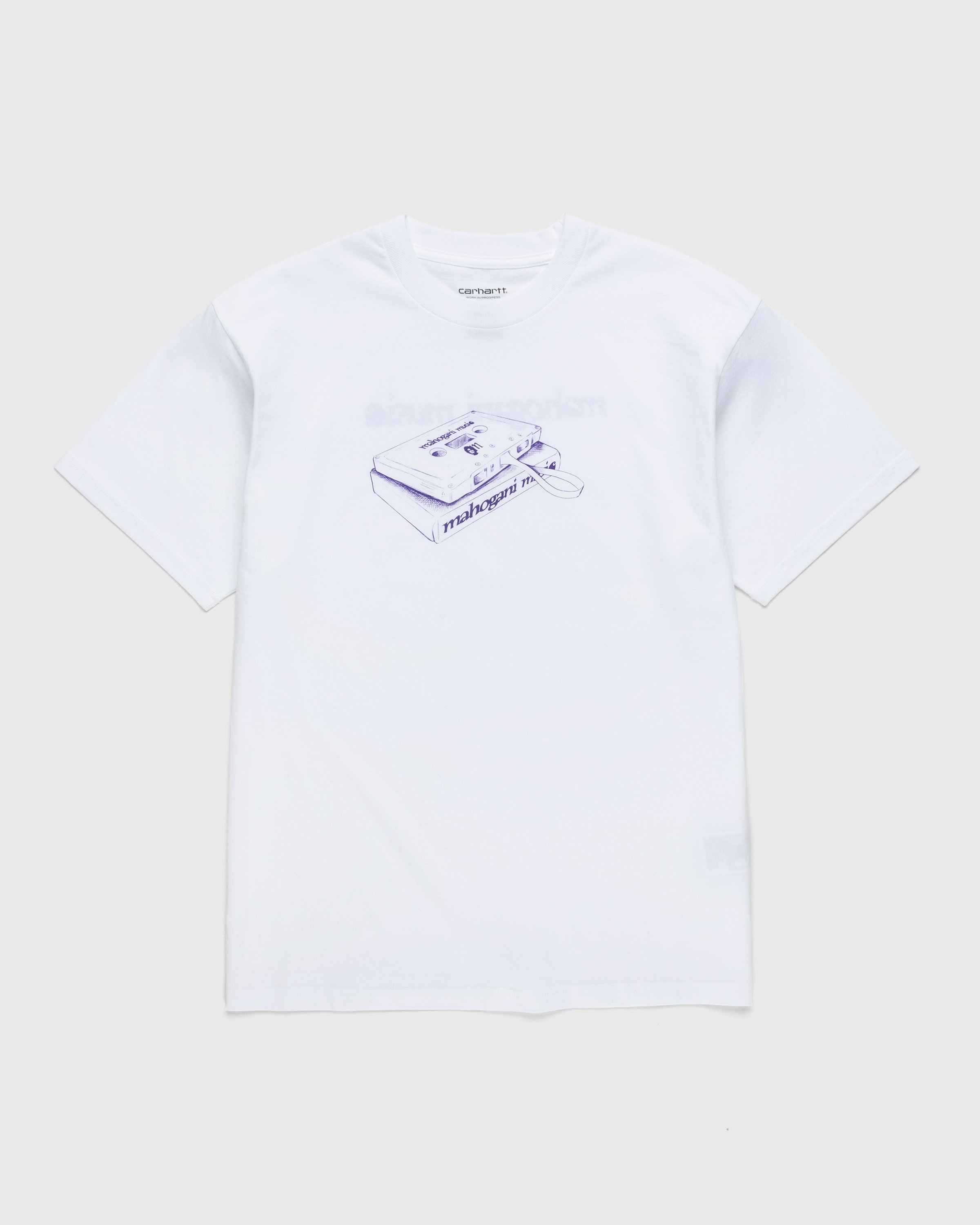 Carhartt WIP – Mahogani Music T-Shirt White/Purple - T-shirts - White - Image 1