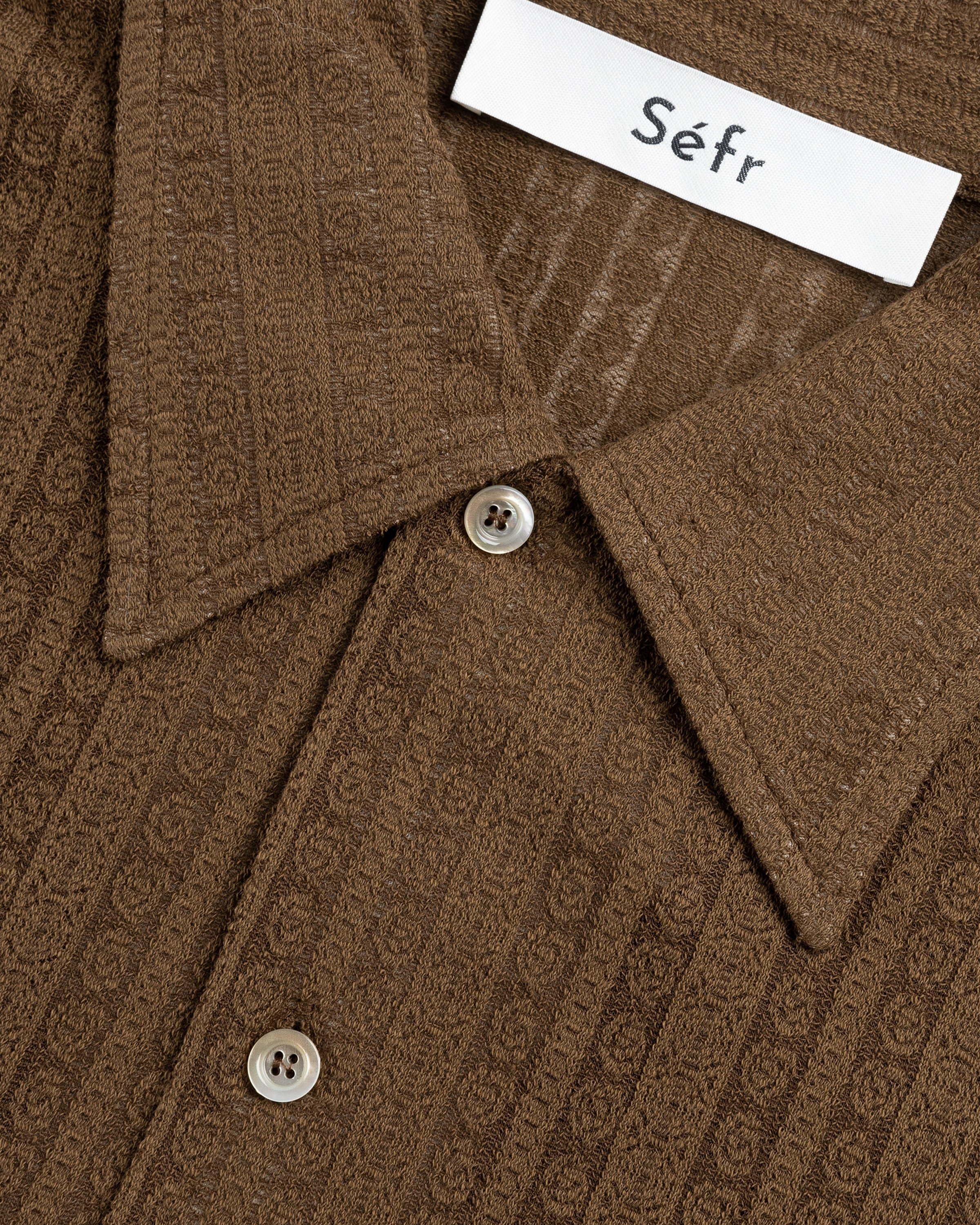 Séfr – Ripley Shirt Espresso Medallion - Longsleeve Shirts - Brown - Image 7