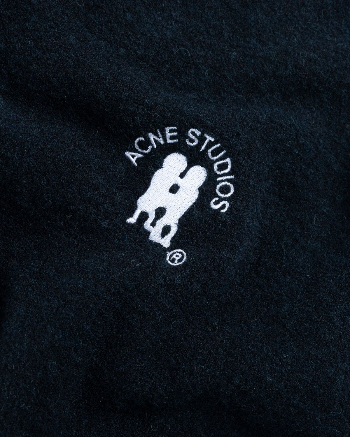Acne Studios – Embroidered Logo Crewneck Dark Navy Melange - Knitwear - Blue - Image 6