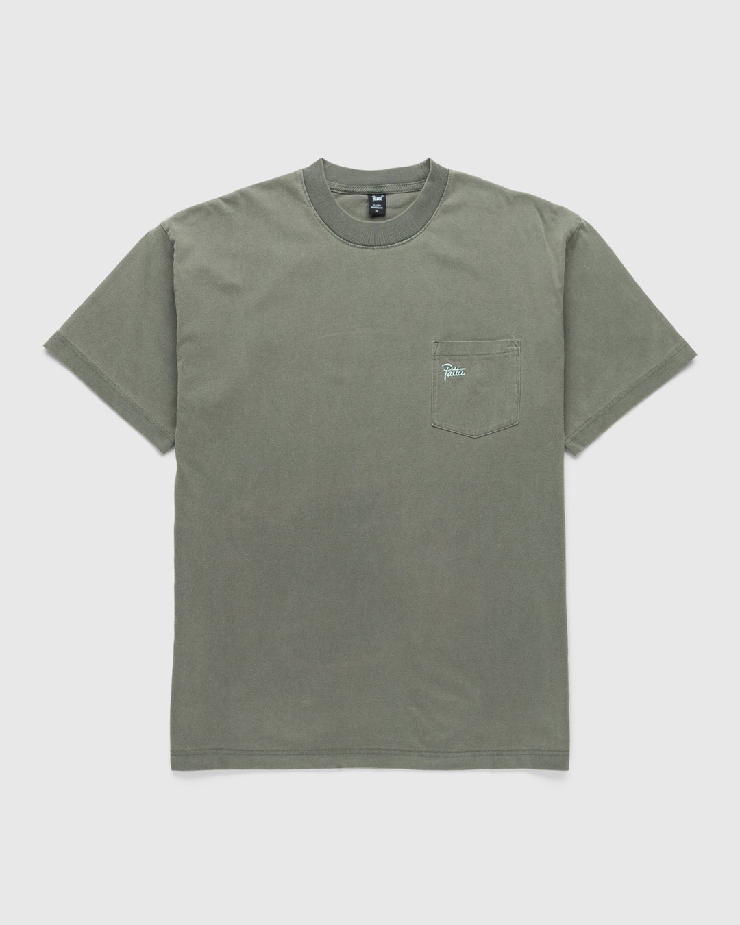 Patta – Basic Washed Pocket T-Shirt Beetle - Tops - Green - Image 1