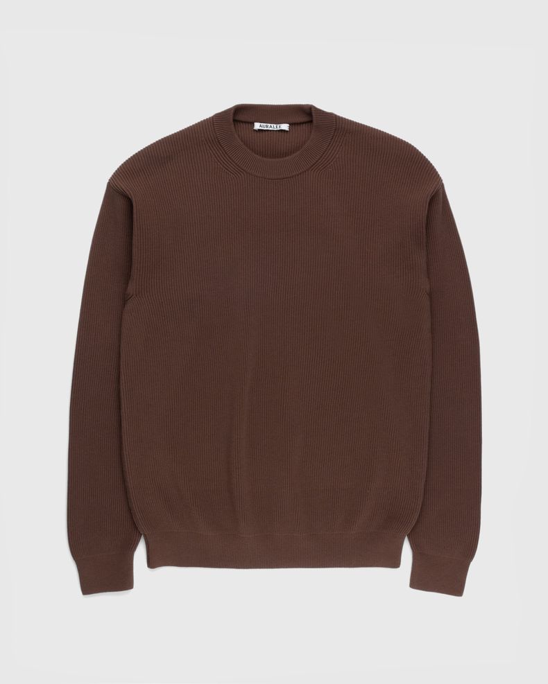 Super Hard Twist Rib Knit Brown