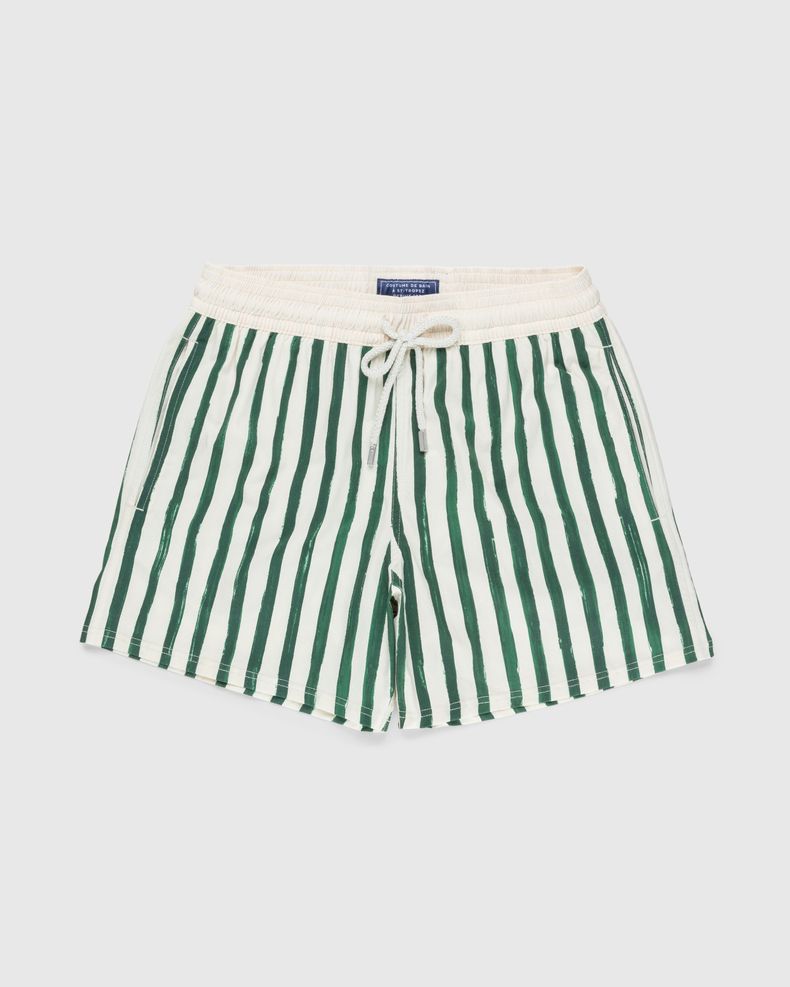 Striped Stretch Swim Shorts