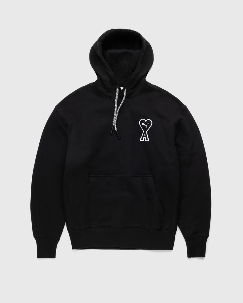 Puma x AMI – Chenille Logo Hoodie Black