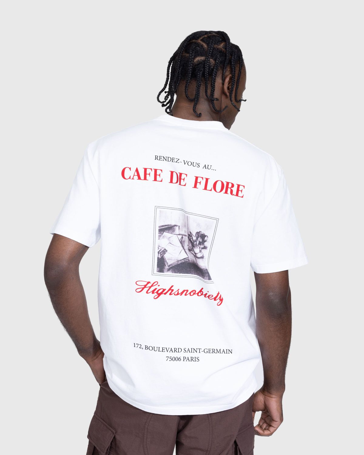 Café de Flore x Highsnobiety – Short Sleeve T-Shirt White - Tops - White - Image 4
