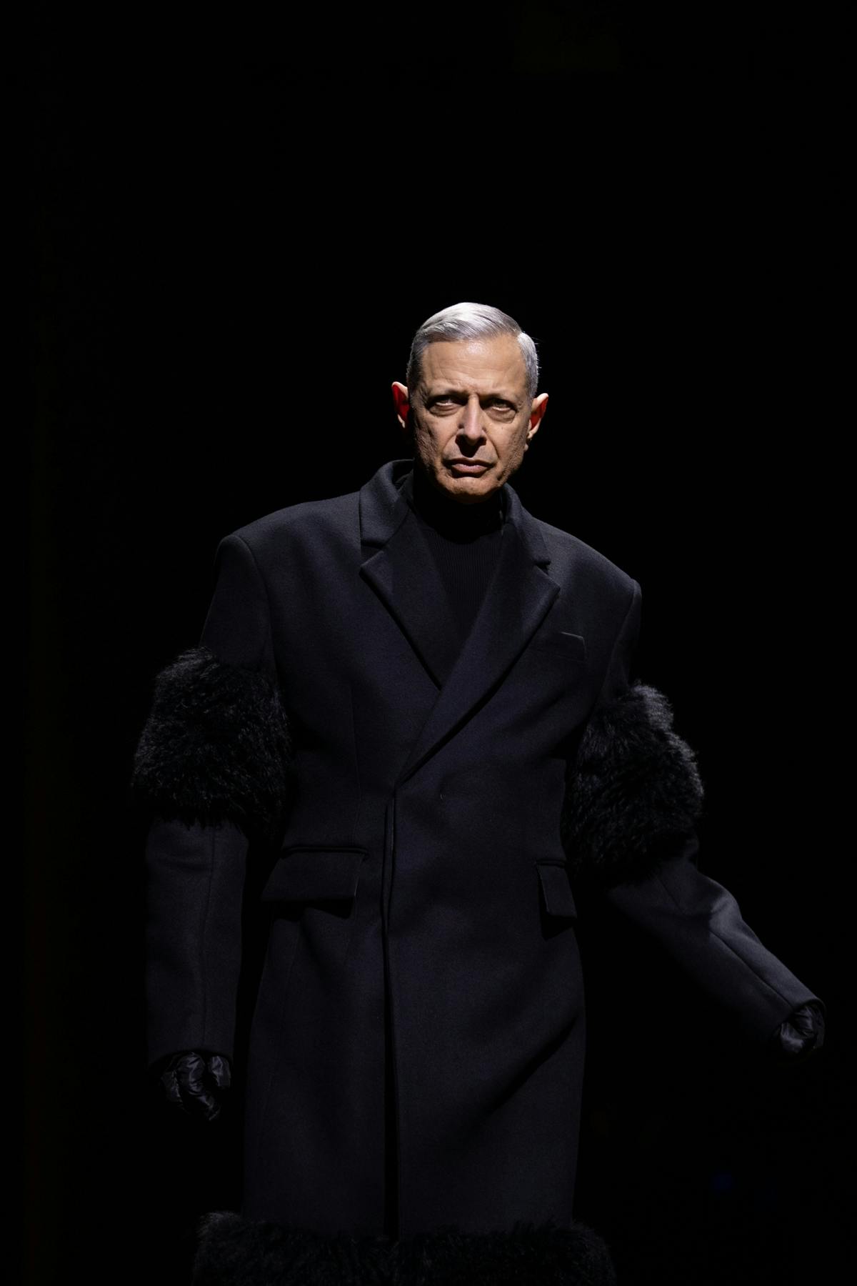 Jeff Goldblum Closed Out the Prada FW22 Show in Chaotic Style