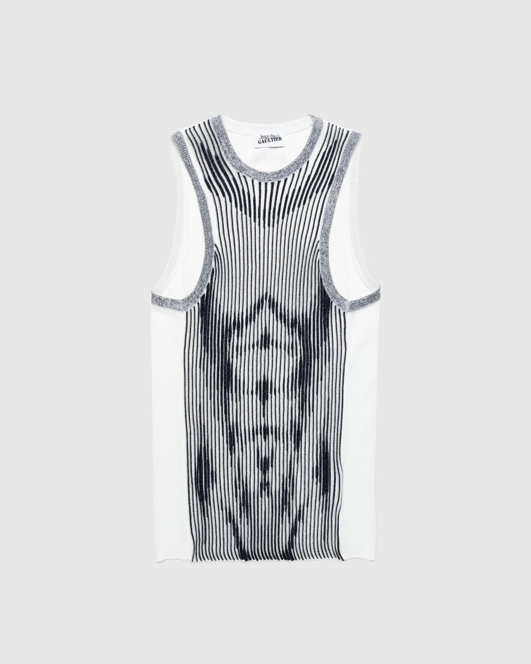Jean Paul Gaultier – Crew Neck Trompe L'Œil Tank Top White - Men Tops - White - Image 1