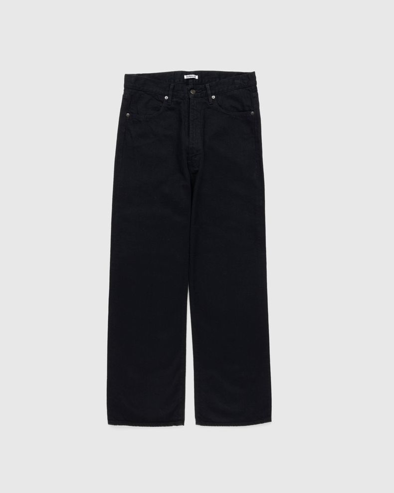 Auralee – Selvedge Light Denim Pants Black