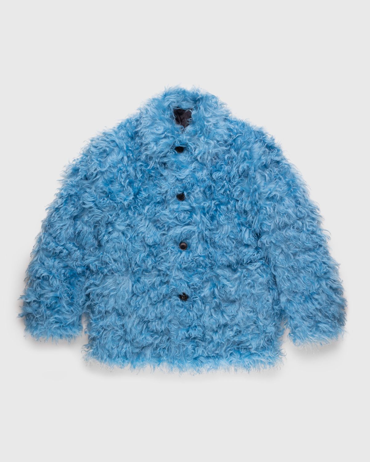 Dries van Noten – Fluffy Ronnor Jacket Blue - Fur & Shearling - Blue - Image 1