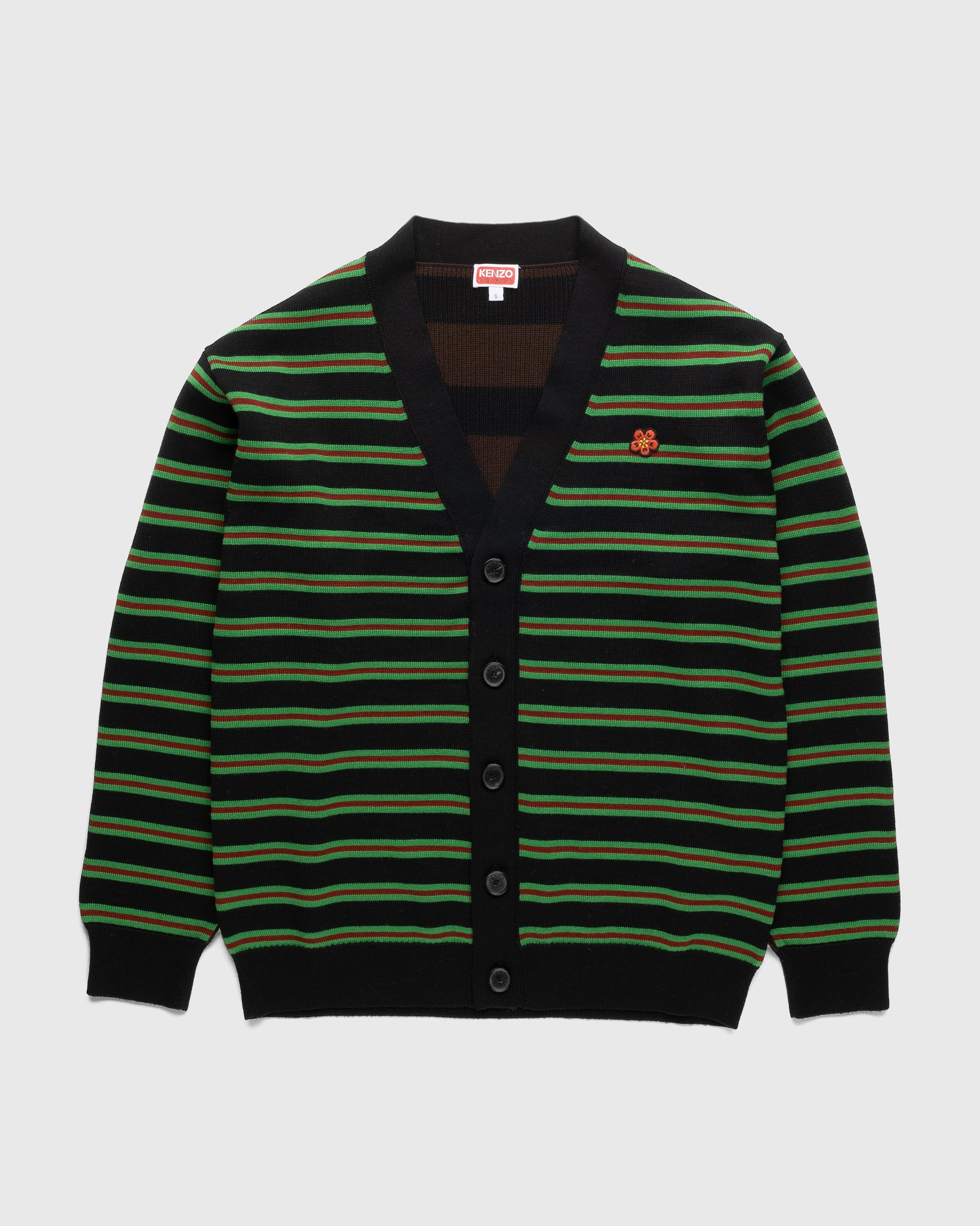Kenzo – Striped Wool Cardigan Black - Knitwear - Black - Image 1