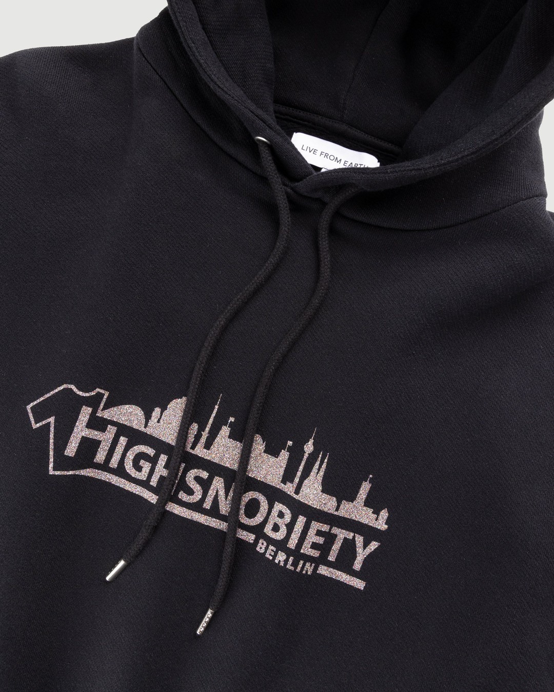 Live From Earth x Highsnobiety – BERLIN, BERLIN 3 Logo Hoodie Black - Sweats - Black - Image 5