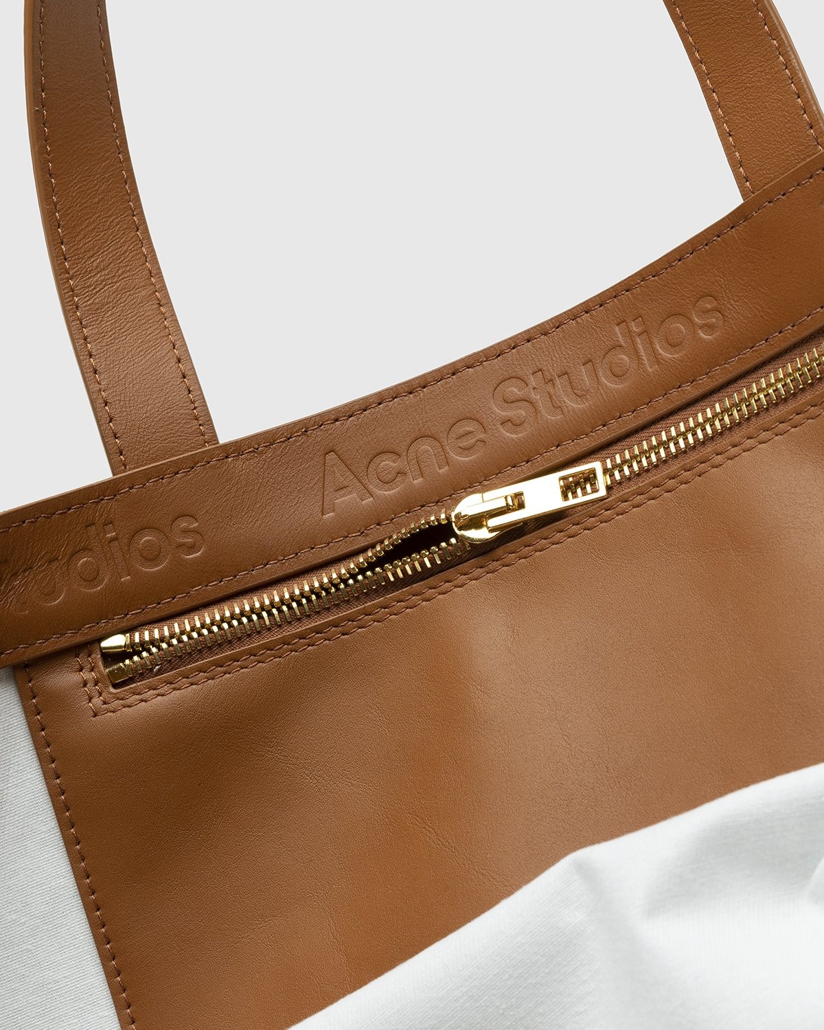 Acne Studios – Shiny Tote Bag Brown - Tote Bags - Brown - Image 3