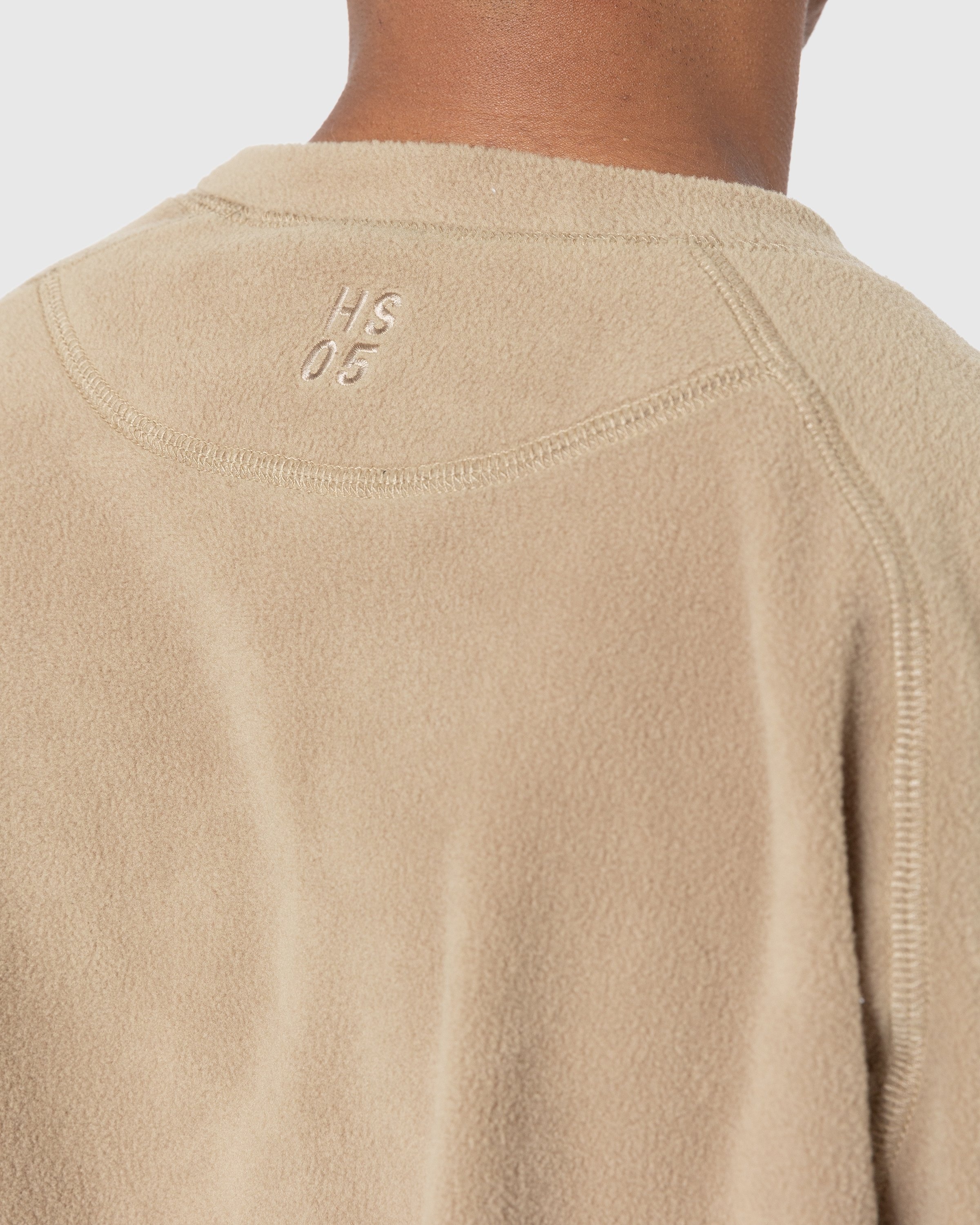Highsnobiety – Polar Fleece Raglan Sweater Beige - Knitwear - Beige - Image 6