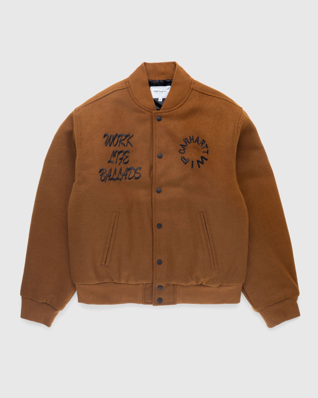 Carhartt WIP – Work Varsity Bomber Deep Hamilton Brown - Outerwear - Brown - Image 1