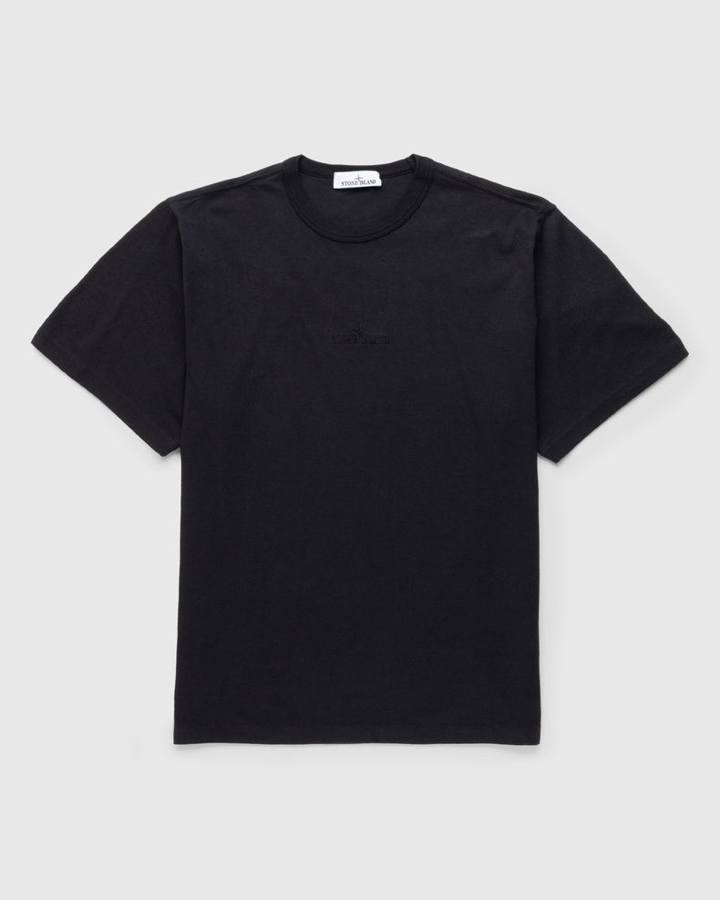 Stone Island – Garment-Dyed Logo T-Shirt Black