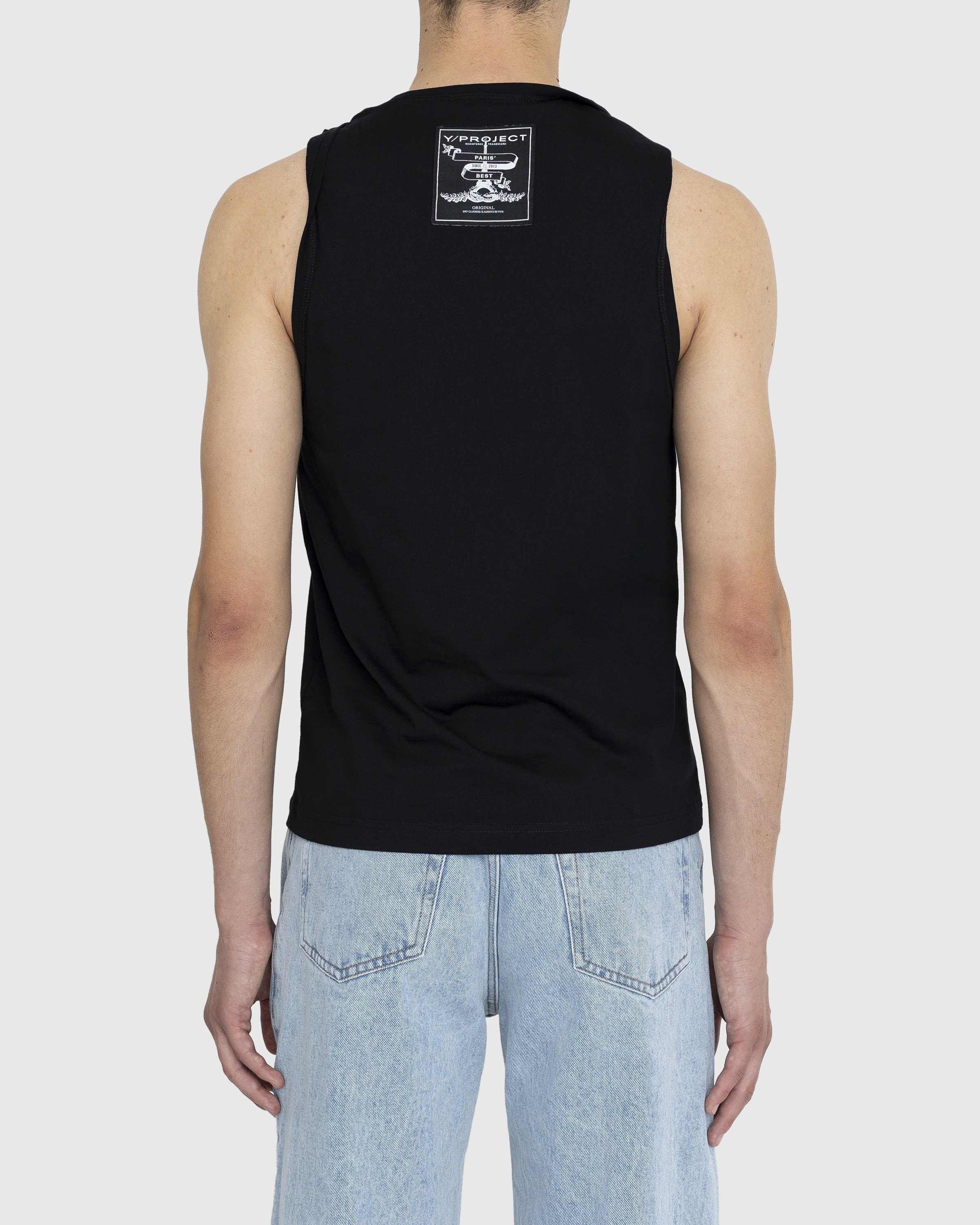 Y/Project – Twisted Shoulder Tank Top Black - Tops - Black - Image 3
