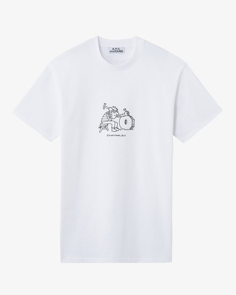 A.P.C. x JJJJound – T-Shirt Rough White