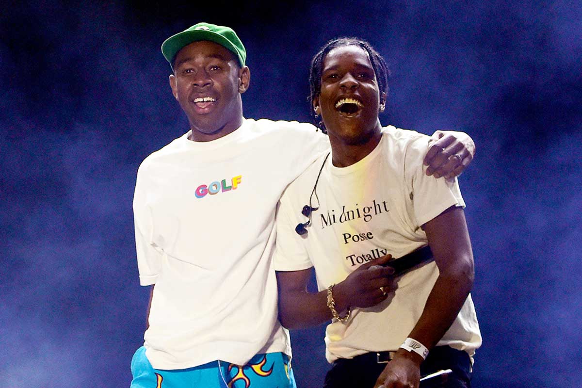 ASAP Rocky and Tyler the Creator on stage