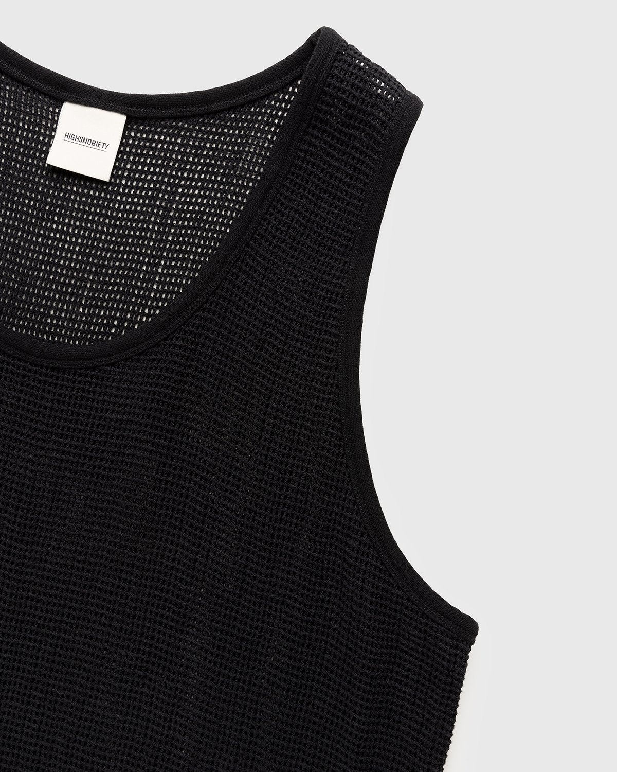 Highsnobiety – Knit Mesh Tank Top Black - Tops - Black - Image 3