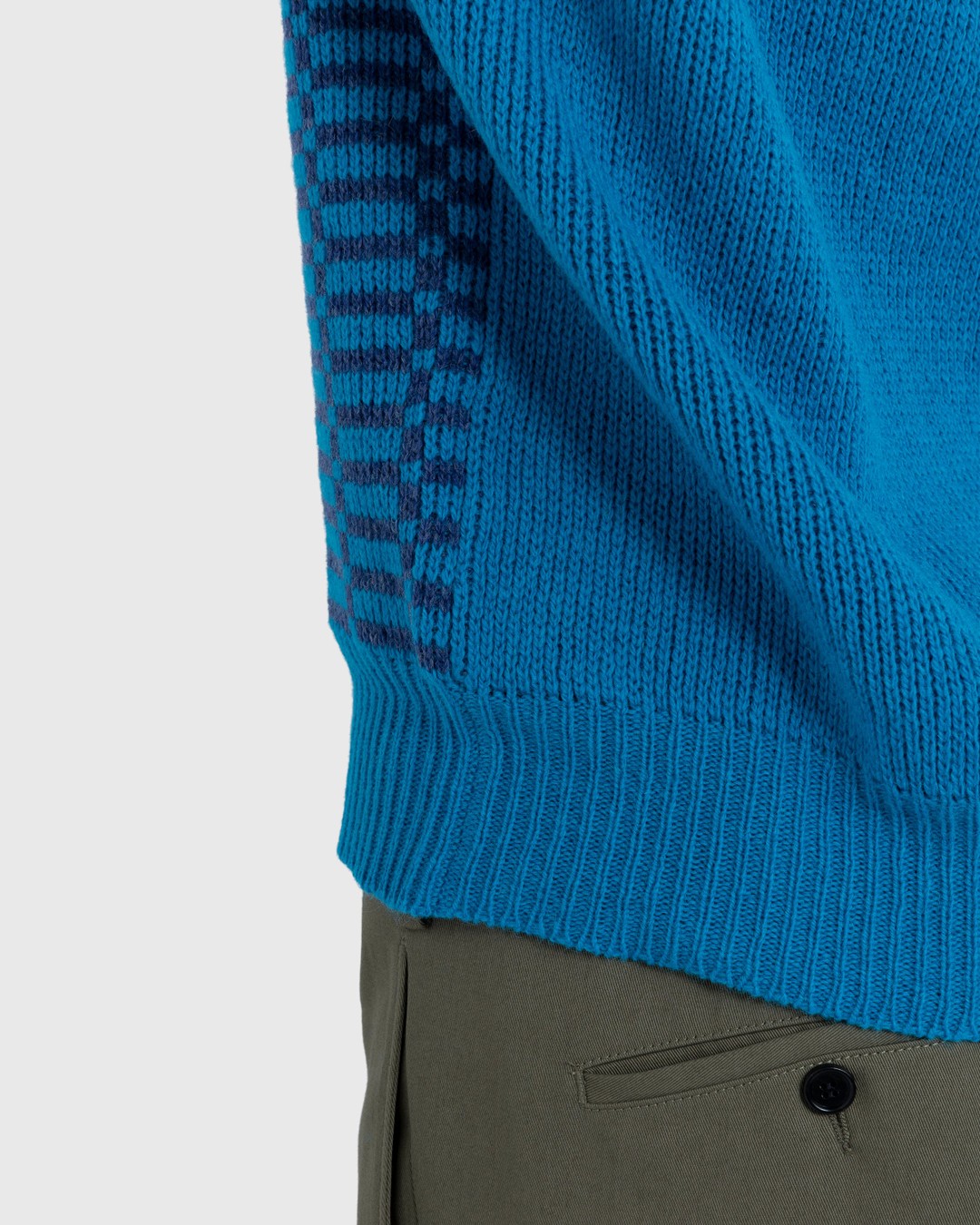 Marni – Shetland Wool V-Neck Sweater Vest Blue - Knitwear - Blue - Image 6