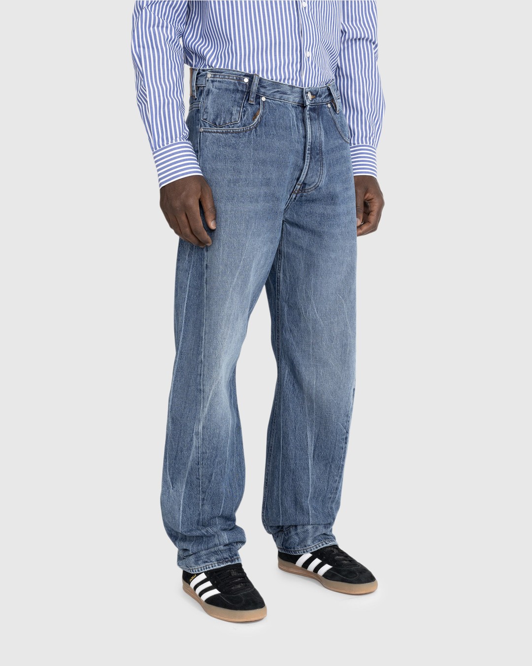 Trussardi – Five-Pocket Twisted Tapered Jeans Blue Rigid