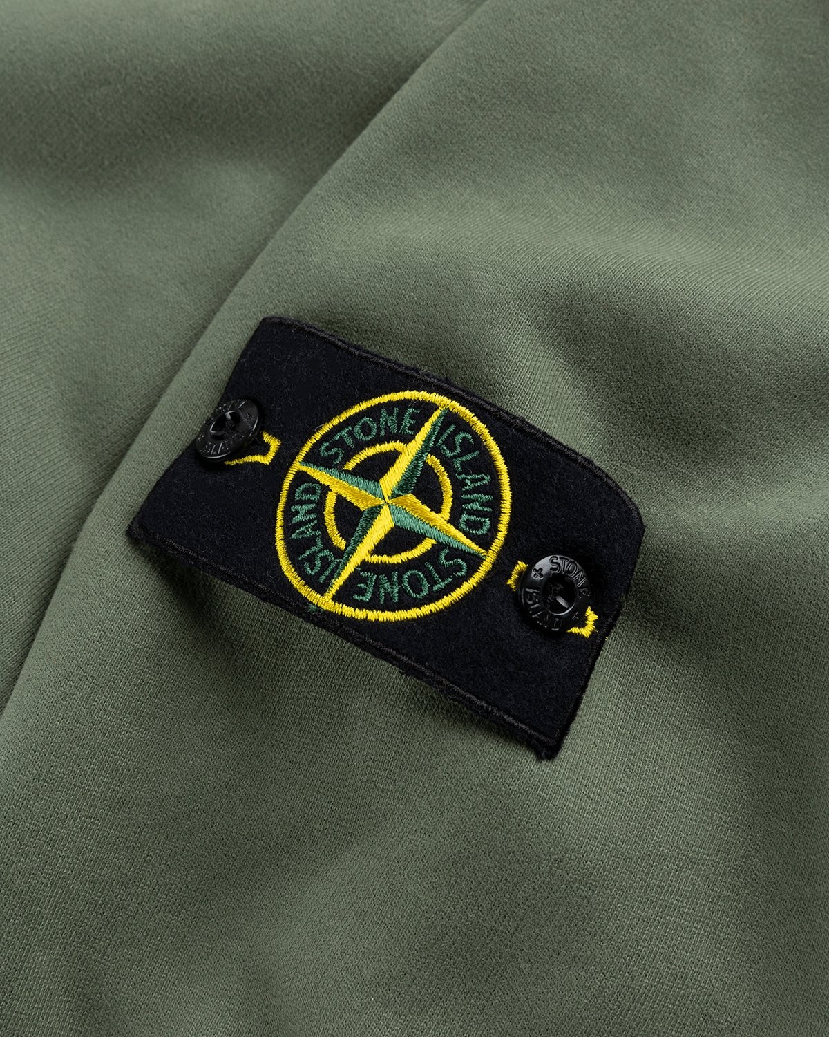 Stone Island – Fleece Hoodie Sage Green - Sweats - Green - Image 4