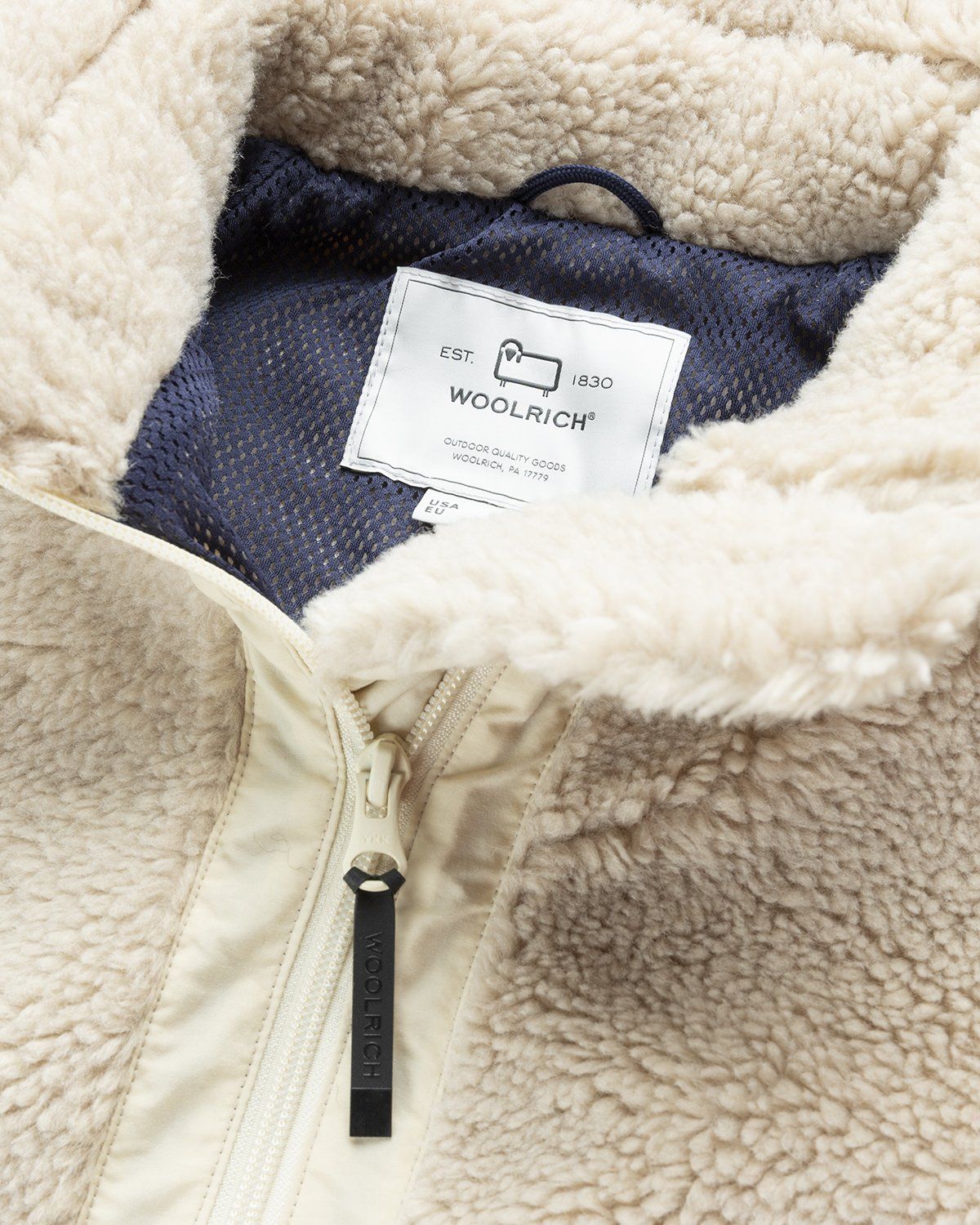 Woolrich – Terra Pile Jacket Ivory - Fleece - Beige - Image 5