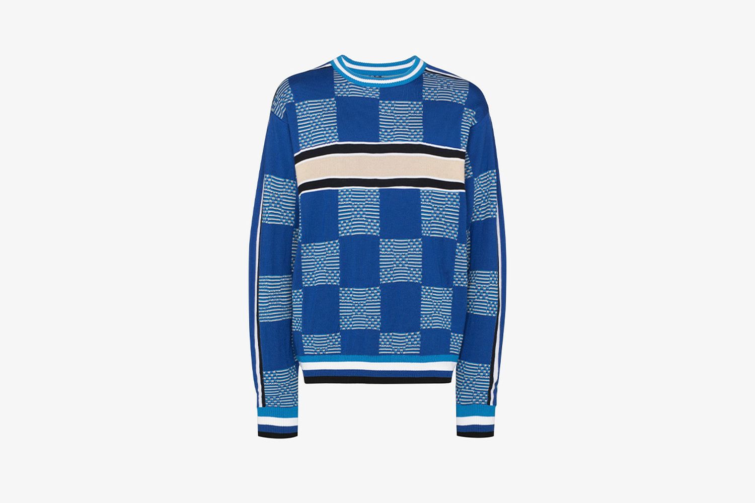 Checkerboard Jacquard Sweater