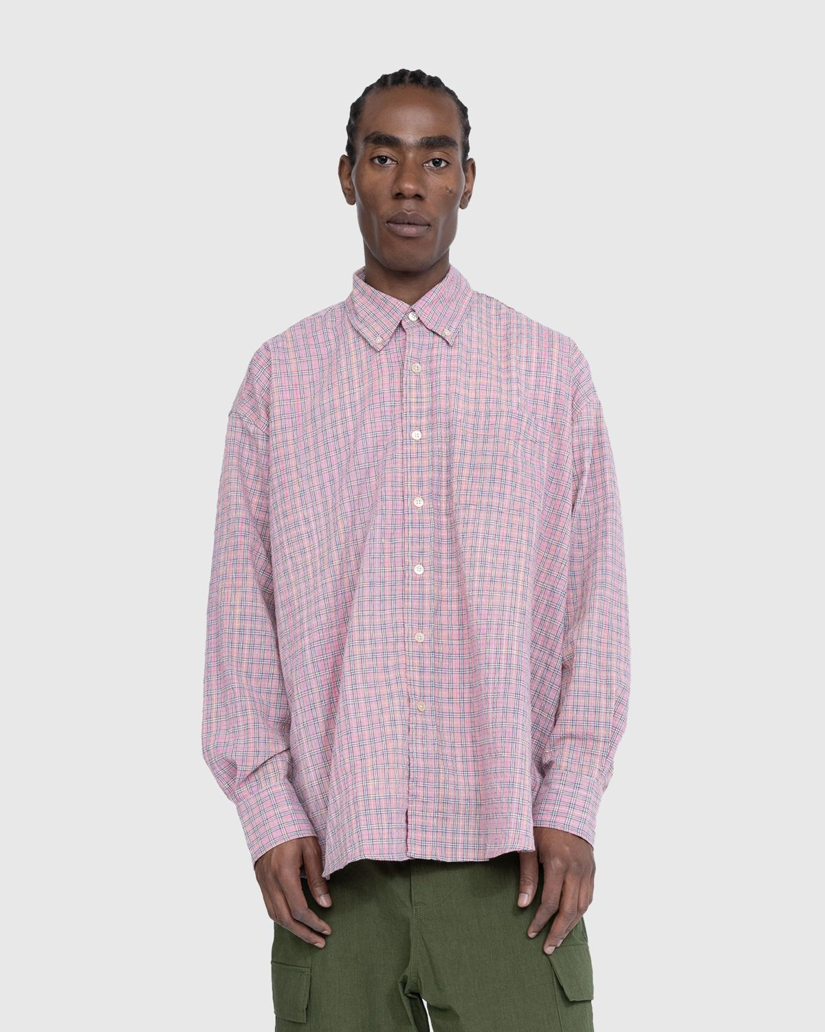 Our Legacy – Borrowed BD Shirt Pink Kimble Check | Highsnobiety Shop