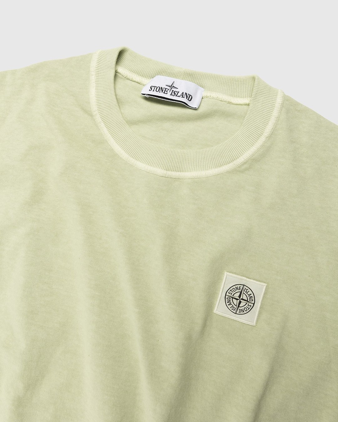 Stone Island – 23757 Garment-Dyed Fissato T-Shirt Light Green - T-shirts - Green - Image 5