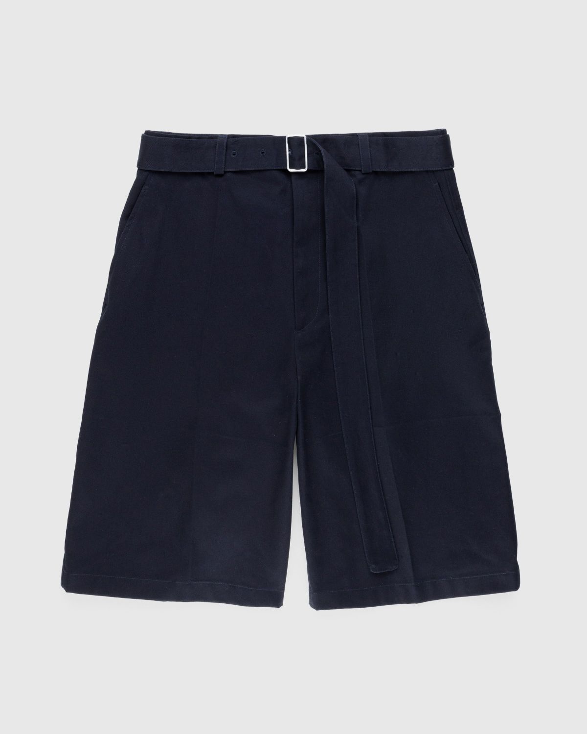 Jil Sander – Belted Shorts Navy - Shorts - Blue - Image 1