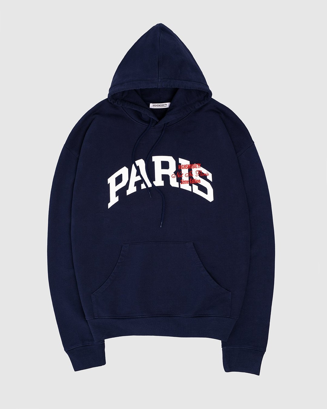 Highsnobiety – Not In Paris College Logo Hoodie Navy - Sweats - Blue - Image 1