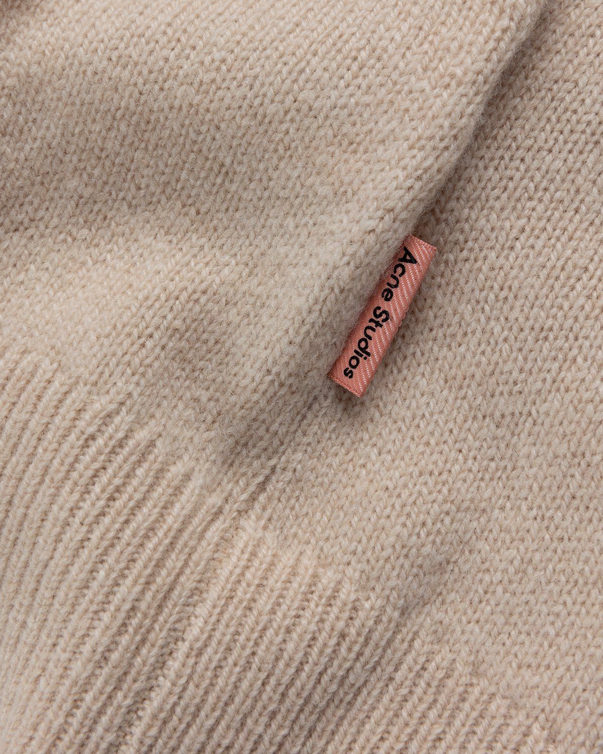 Acne Studios – Cashmere Blend V-Neck Sweater Biscuit Beige - Knitwear - Beige - Image 4