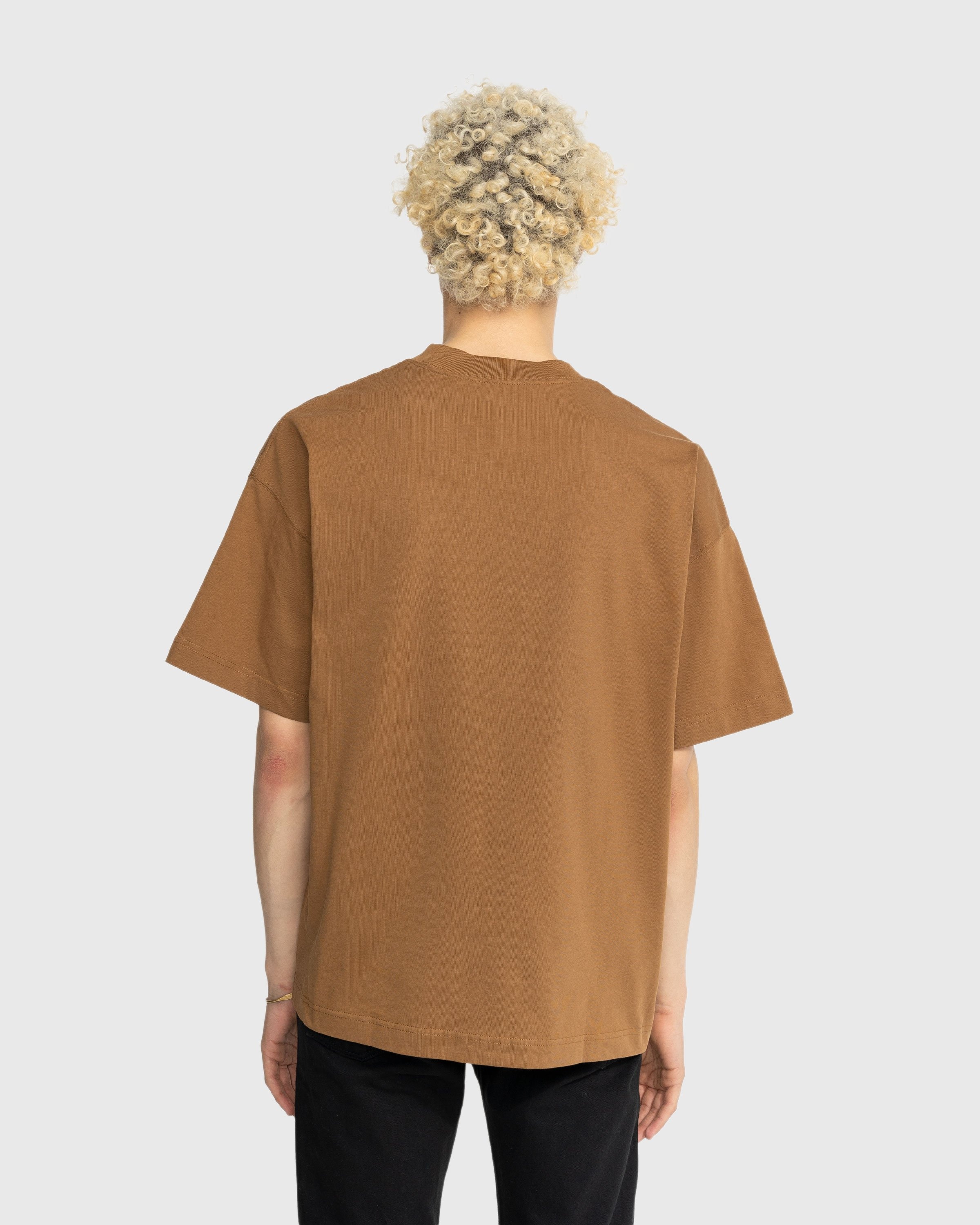 Carhartt WIP – Link Script T-Shirt Brown - Tops - Brown - Image 3