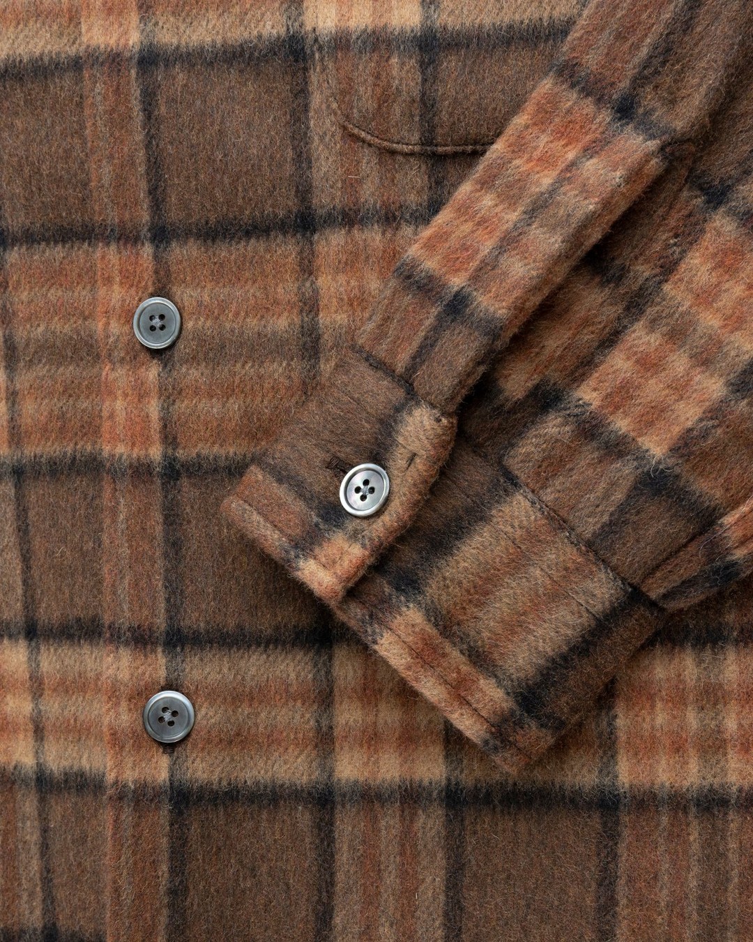 Our Legacy – Heusen Shirt Fox Brown Check - Shirts - Brown - Image 4