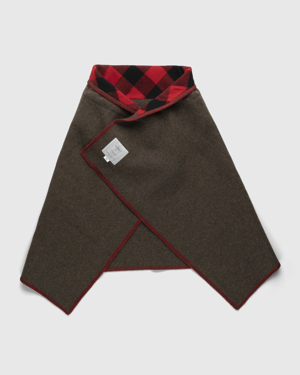 Woolrich – Recycled Wool Blanket Cape Brown - Outerwear - Brown - Image 2