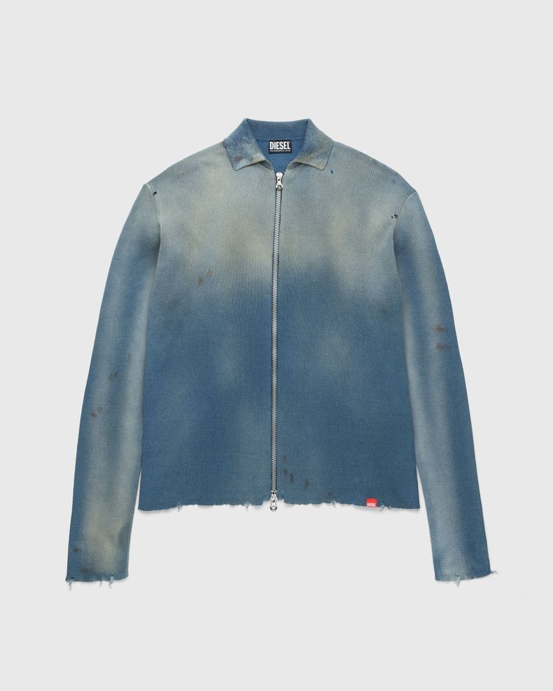 K-Addock Ribbed Cardigan Blue