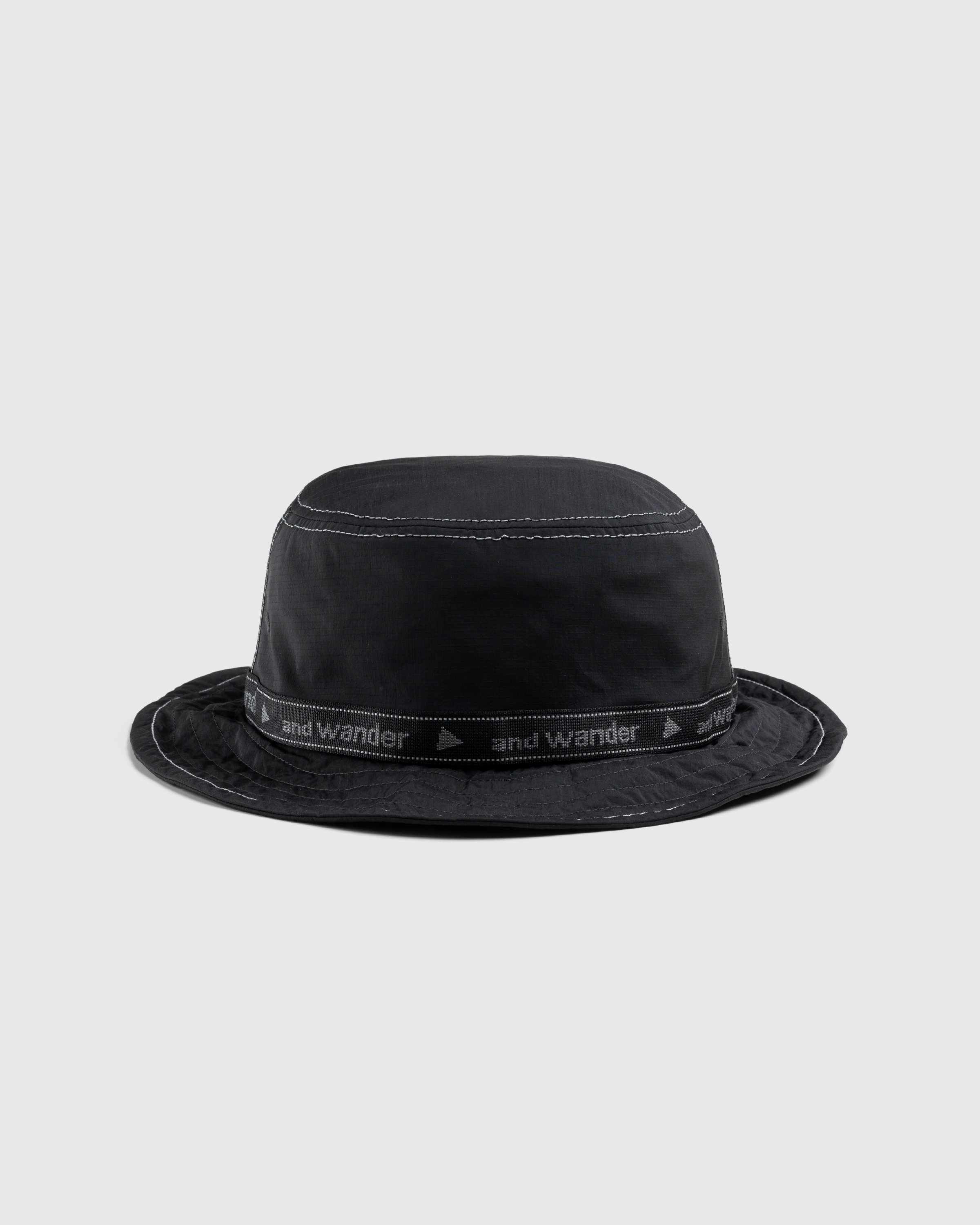 And Wander – JQ Tape Hat Black - Hats - Black - Image 1