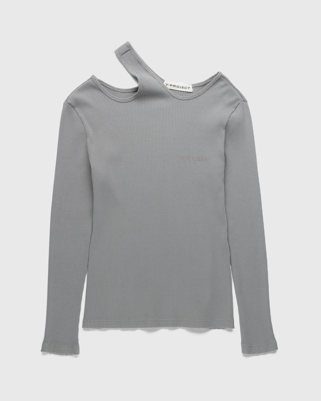 Y/Project – Classic Double Collar T-Shirt Taupe - Longsleeves - Grey - Image 1